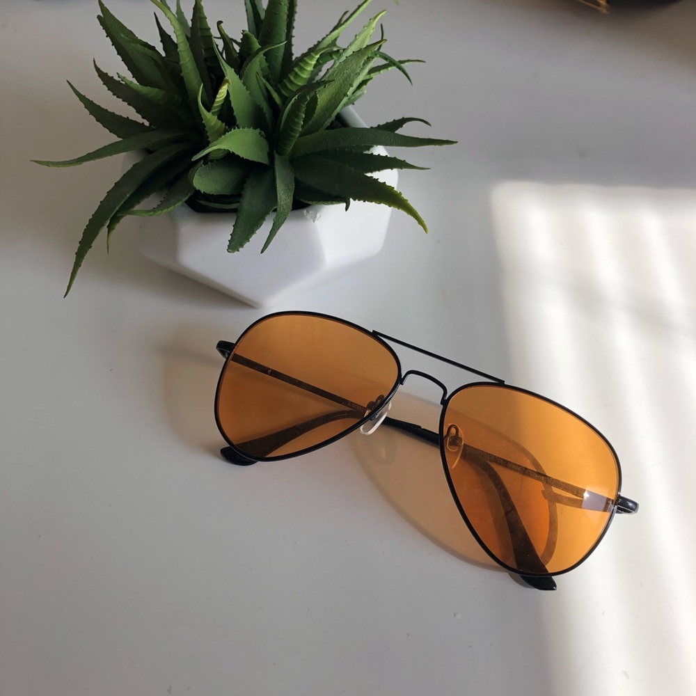Urban outfitters orange tinted aviator sunglasses
